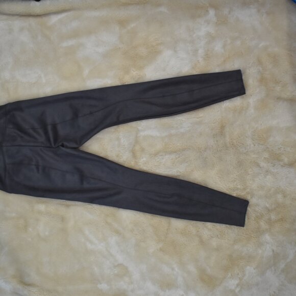 White House Black Market Faux Suede Runway Leggings Gray Size 4 Small - Picture 6 of 14